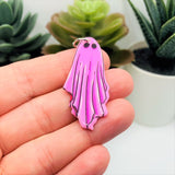 Pink Goth Ghost Halloween Charms, 45x21mm