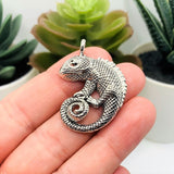 Large Chameleon Pendant Charms, 27x35mm