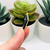 Black and Gold Vampire Coffin Charms, 26x12mm