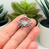 Silver Maryland Crab Charms, 23x22mm