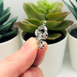 Silver Maryland Crab Charms, 23x22mm