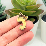 Red Enamel Mushroom Charms, 26x16mm