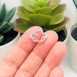 Silver Plated Cloud Charms, 15x14mm