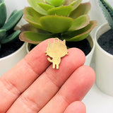 Black Enamel Cat Charms, 19x15mm