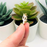 White Enamel Cat Charms, 19x15mm