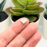 Flat Silver Heart Spacer Charm Beads, 8x7mm