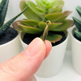 Bronze Decorative Bar Connectors, 18x3.5mm