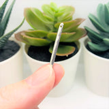 Silver Plated Minimalist Bar Connectors, 3x33mm