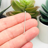 Antique Silver Simple Minimalist Bar Connectors, 35x2mm