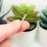 Silver Toned Decorative Bar Connectors, 19x3mm