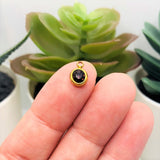 303 Stainless Steel, 18k Gold, Dark Purple February Birthstone Rhinestone Charms, 8x6mm