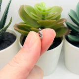 Tiny Silver Lucky Clover Charms, 6x10mm