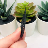 Large Black Filigree Teardrop Pendants, 55x34mm