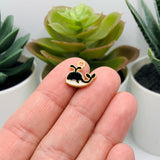 Black and White Enamel Whale Charms, 12x13mm