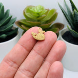 Black and White Enamel Whale Charms, 12x13mm