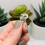 Silver Mother's Day Mom Charms, 21x20mm