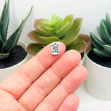 Tiny Silver You Are Loved Affirmation Charms, 11x7mm