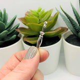 Antiqued Silver Closed Umbrella 3D Charms, 35x6mm