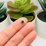 Small Dark Red January Birthstone Rhinestone Charms, 9x6mm