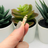 White Milk Jugs with Heart Charms, 17x10mm