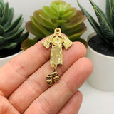 Enamel Kimono with Slippers Charms, 31x22mm