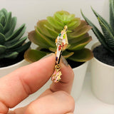 Enamel Kimono with Slippers Charms, 31x22mm