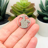 Enamel Haunted House Halloween Charms, 24x22mm