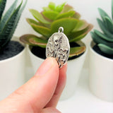 925 Silver Plated Octopus Cthulhu Coin Charms, 24x21mm