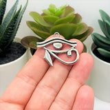 Large Silver Eye of Horus Egyptian Charms, 26x32mm