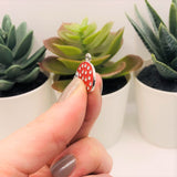 Red Enamel Hedgehog Charms, 21x16mm