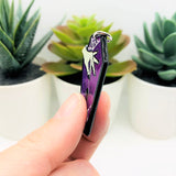 Purple Coffin with Spider Charms, 43x27.5mm
