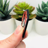 Red Coffin with Snake Charms, 43x26mm