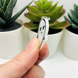 White and Black Ghost Crayon Drawing Pendant Charms, 39x28mm