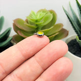 201 Stainless Steel, Yellow Topaz November Birthstone Rhinestone Charms, 8x6mm