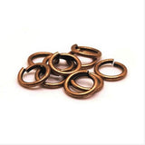 7mm, 18g, Red Copper Open Jump Rings