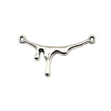 Silver Blood Drip Connector Charms, 41x22mm