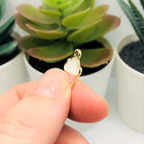 Pink and White Enamel Cupcake Baker Charms, 16x11mm