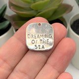 Silver Dreaming of the Sea Charms, 19x19mm