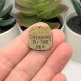 Bronze Dreaming of the Sea Charms, 19x19mm