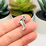 Silver Dachshund Wiener Dog Charms, 13x12.8mm