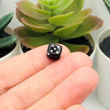 Black Dice Gambler 3D Beads, 9x9mm
