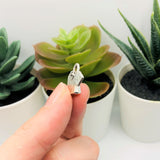 Silver Tea Bag 3D Charms, 15x15mm