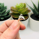 Silver Dolphin 3D Charms, 17x11mm