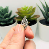 Silver Pisces Zodiac/Astrology Coin Charms, 17x20mm