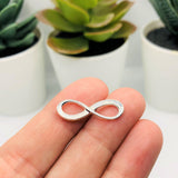 Silver Infinity Connector Charms, 23x8mm