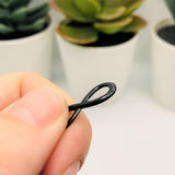 Black Infinity Connector Charms, 23x8mm