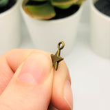 Small Bronze Star Charms, 8x11mm
