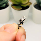 Small Antiqued Silver Rose Charms, 21x10mm