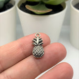 Antiqued Silver Pineapple Charms, 19x9mm