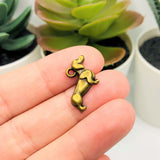 Bronze Dachshund Wiener Dog Charms, 13x12.8mm